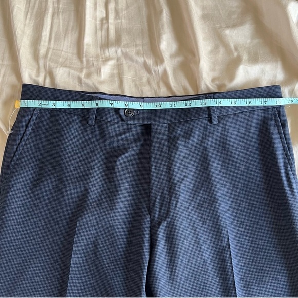 Tommy Hilfiger Archer Mens Dress Pants Size 36W Navy Blue Trousers - Picture 4 of 5